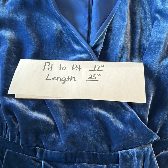 Magaschoni Blue Velvet Mini Dress size 10 NWT - Picture 12 of 12